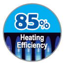 High Heating Efficiency